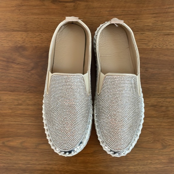 SLIP-ON GLITTER VULCANIZED PLATFORM SHOE SNEAKER NWOT | Multiple Sizes Available - Picture 10 of 11